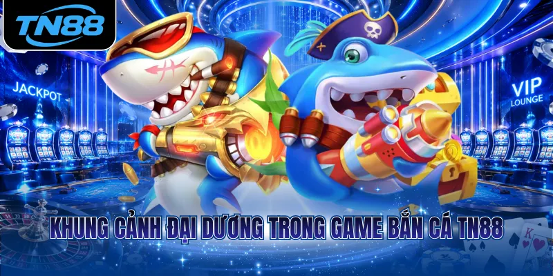 Khung cảnh đại dương trong game bắn cá TN88